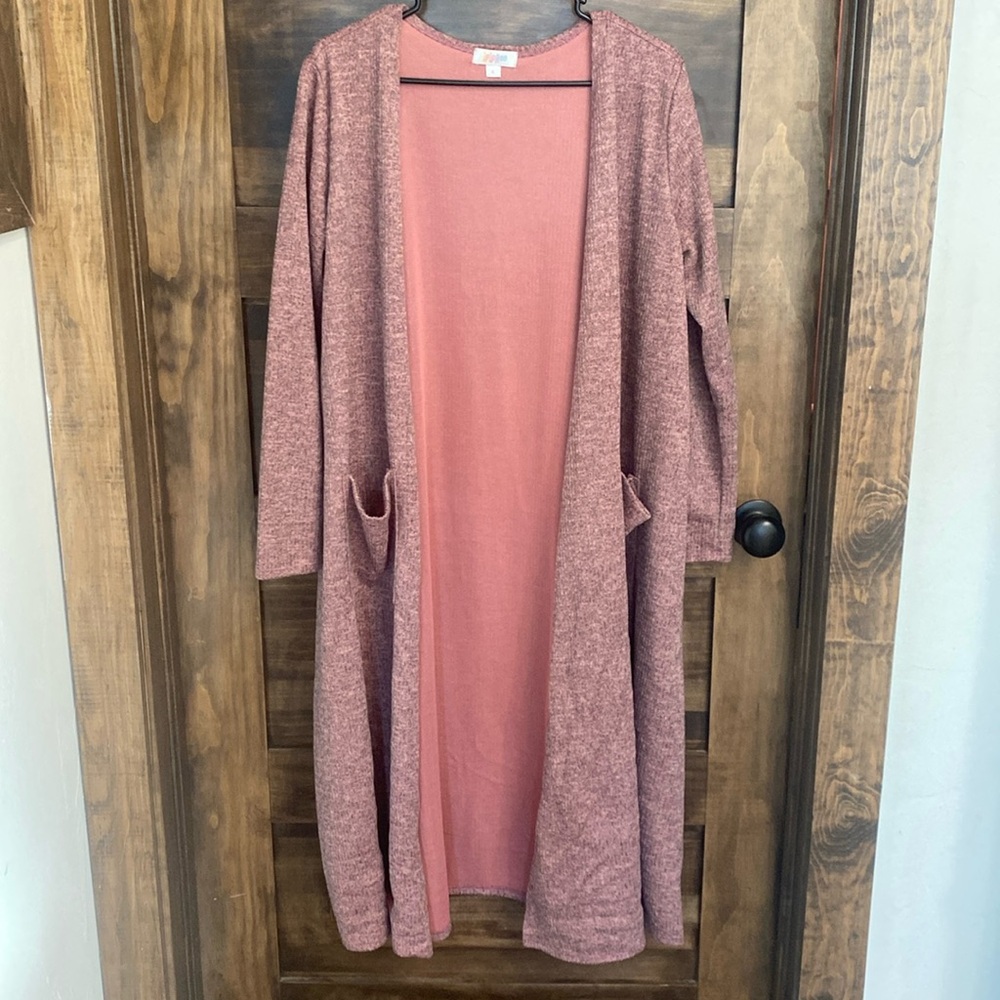 LuLaRoe Dusty Rose Long Cardigan